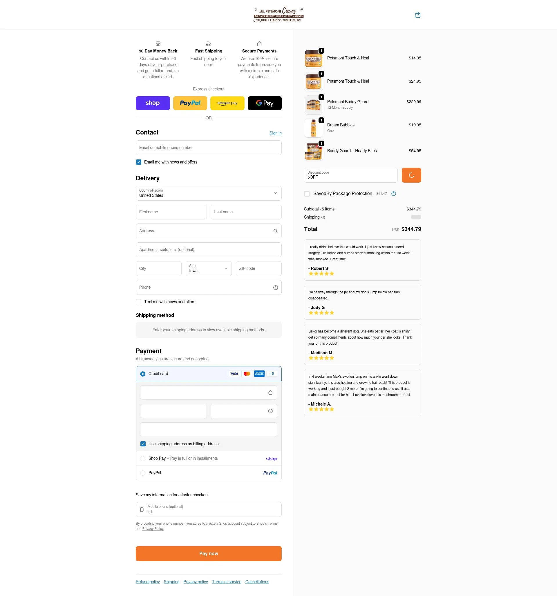 Petsmont checkout page showing Petsmont discount code box | Screenshot taken by SimplyCodes community member on Feb 6, 2026