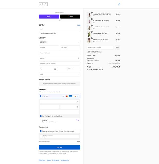 PH5 checkout page showing PH5 discount code box | Screenshot taken by SimplyCodes community member on Aug 30, 2025