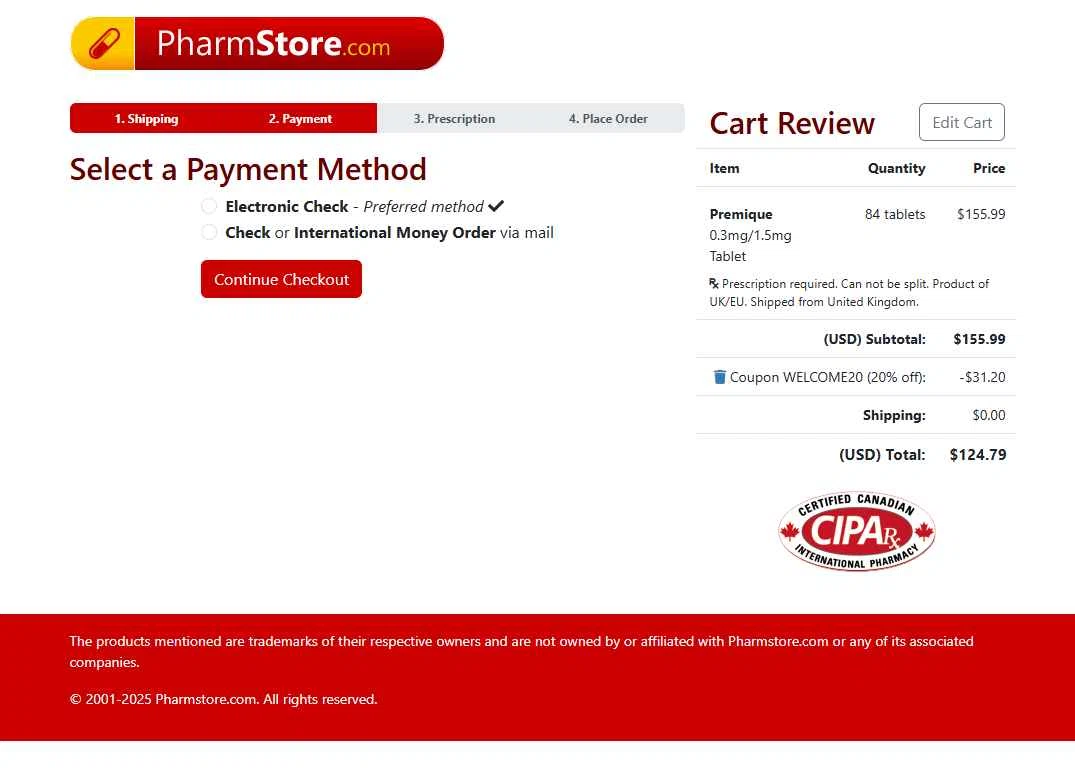 PharmStore checkout page showing PharmStore coupon code box | Screenshot taken by SimplyCodes community member on Jul 8, 2025