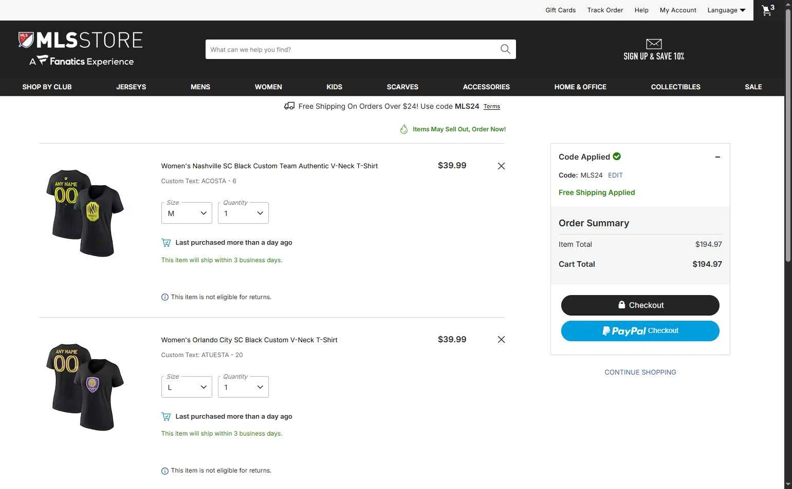Philadelphia Union checkout page showing Philadelphia Union promo code box | Screenshot taken by SimplyCodes community member on Feb 23, 2026