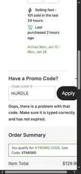 Philadelphia Eagles coupon verification screenshot