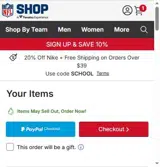 Philadelphia Eagles coupon verification screenshot