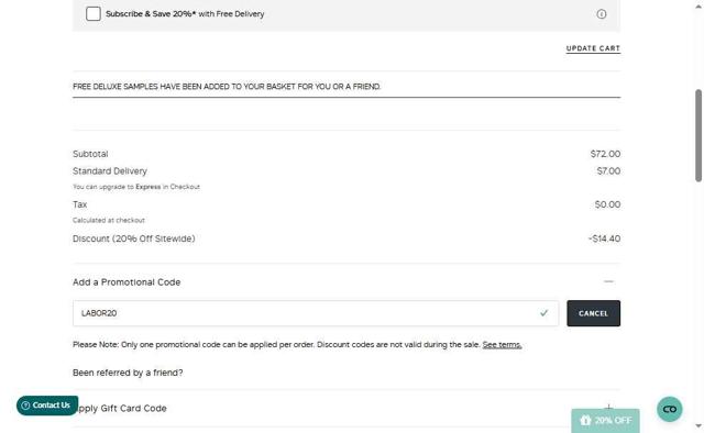 Philip Kingsley checkout page showing Philip Kingsley promo code box | Screenshot taken by SimplyCodes community member on Aug 25, 2025