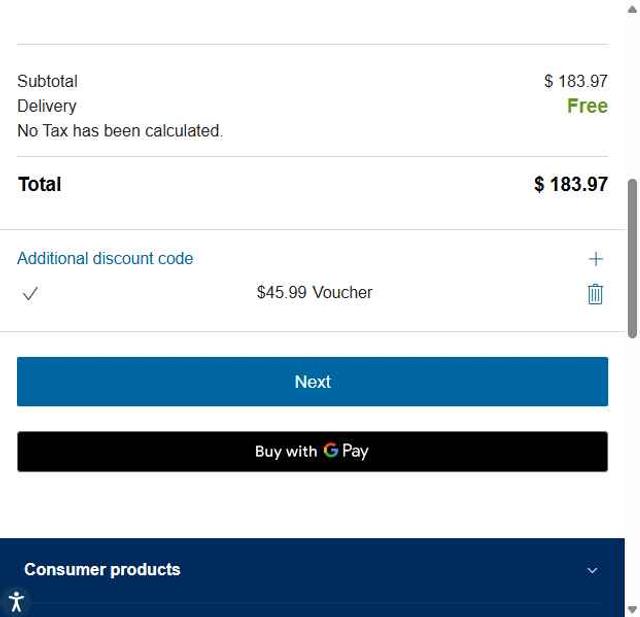 Philips Avent checkout page showing Philips Avent promo code box | Screenshot taken by SimplyCodes community member on Sep 15, 2025