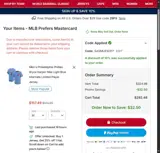 Philadelphia Phillies coupon verification screenshot