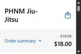 PHNM Jiu Jitsu coupon verification screenshot