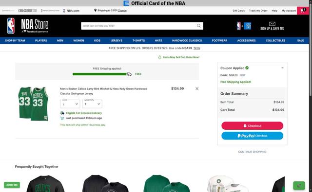 Phoenix Suns checkout page showing Phoenix Suns promo code box | Screenshot taken by SimplyCodes community member on Sep 13, 2025