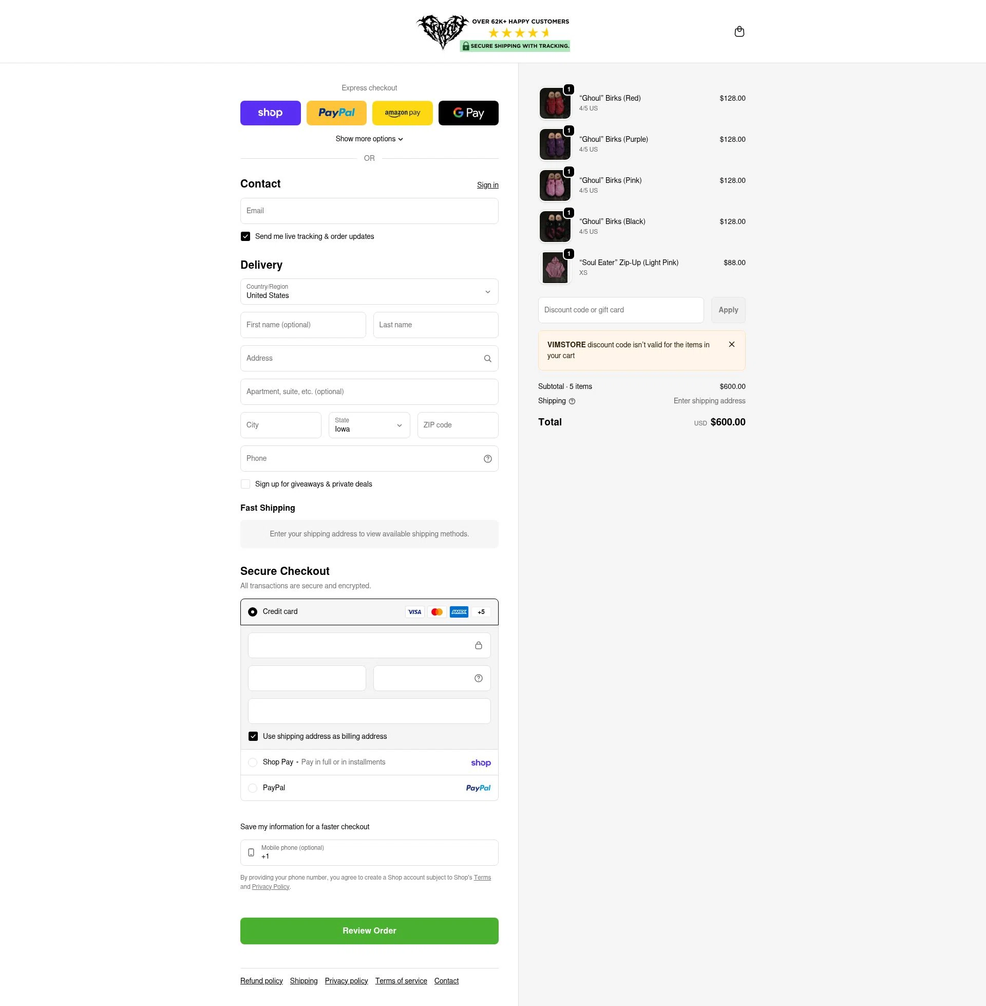 Pholoh checkout page showing Pholoh discount code box | Screenshot taken by SimplyCodes community member on Feb 1, 2026