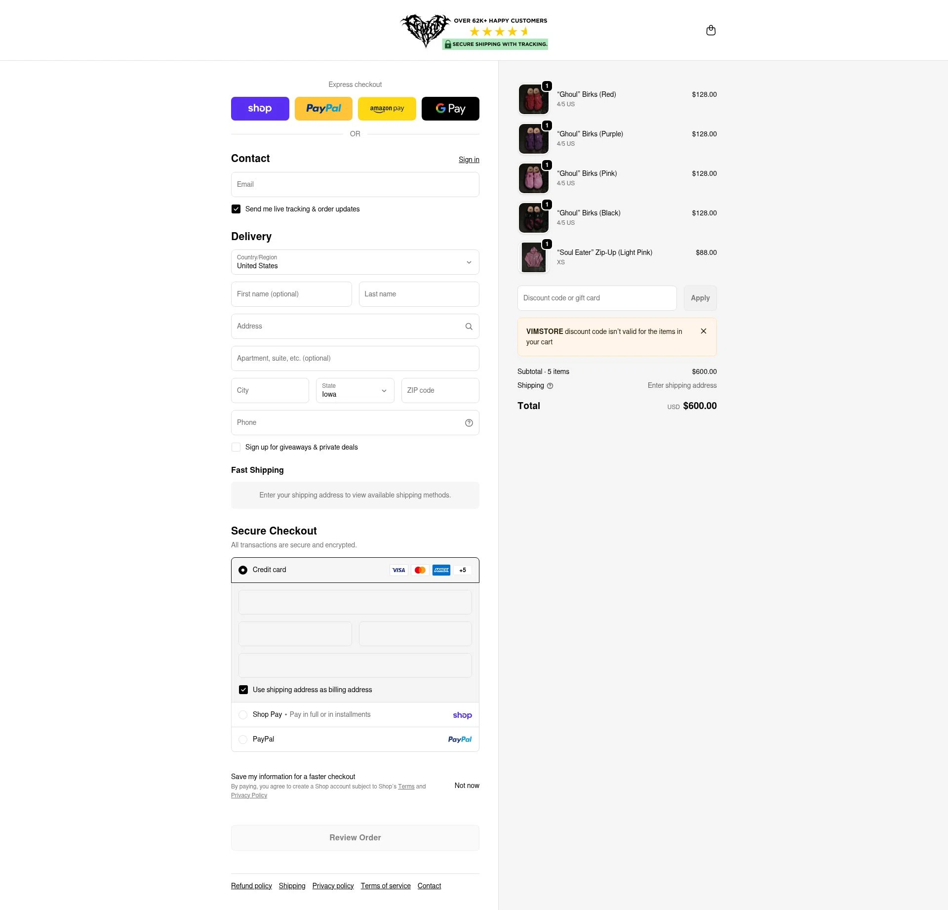 Pholoh checkout page showing Pholoh discount code box | Screenshot taken by SimplyCodes community member on Feb 18, 2026