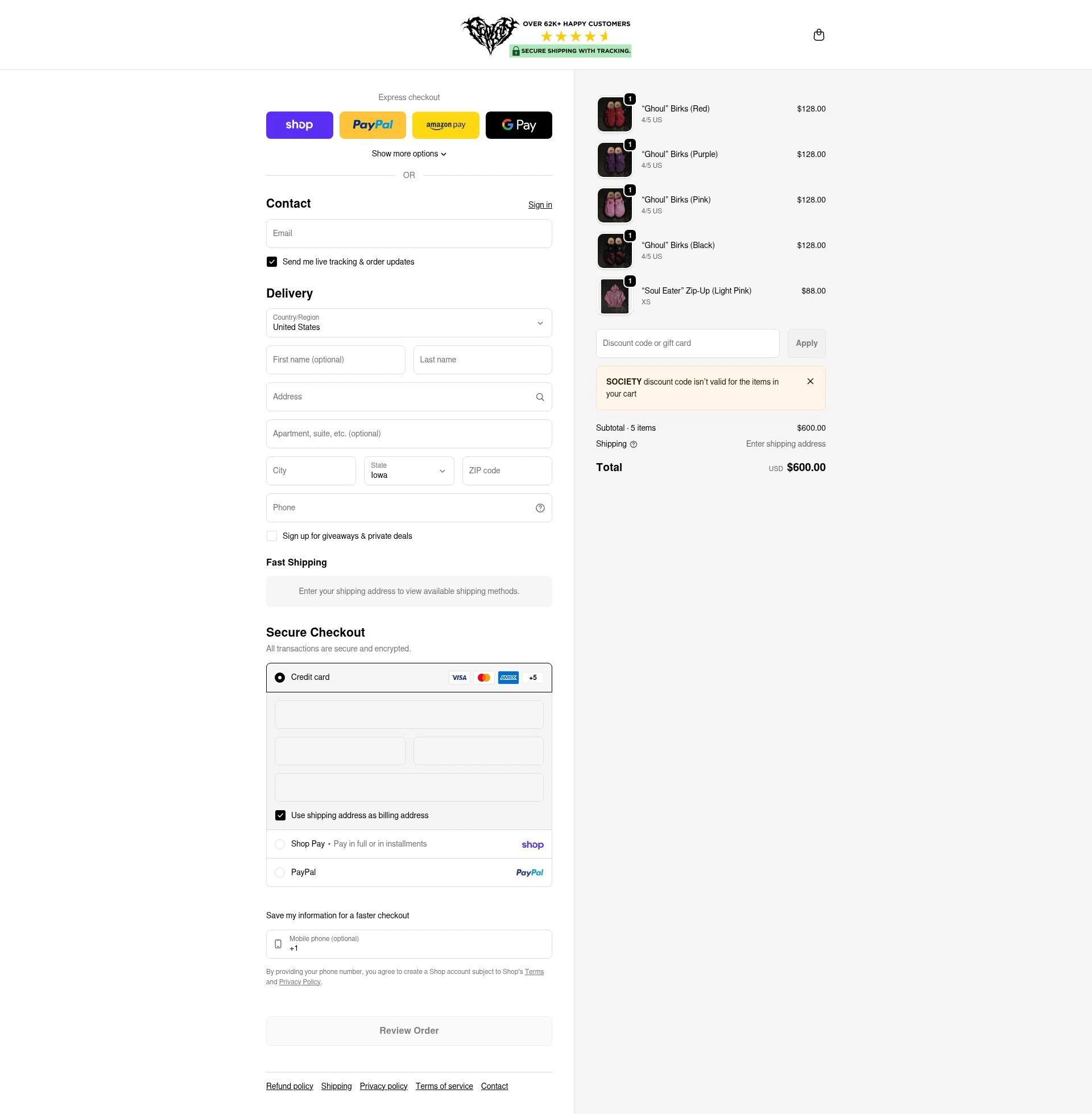 Pholoh checkout page showing Pholoh discount code box | Screenshot taken by SimplyCodes community member on Feb 10, 2026
