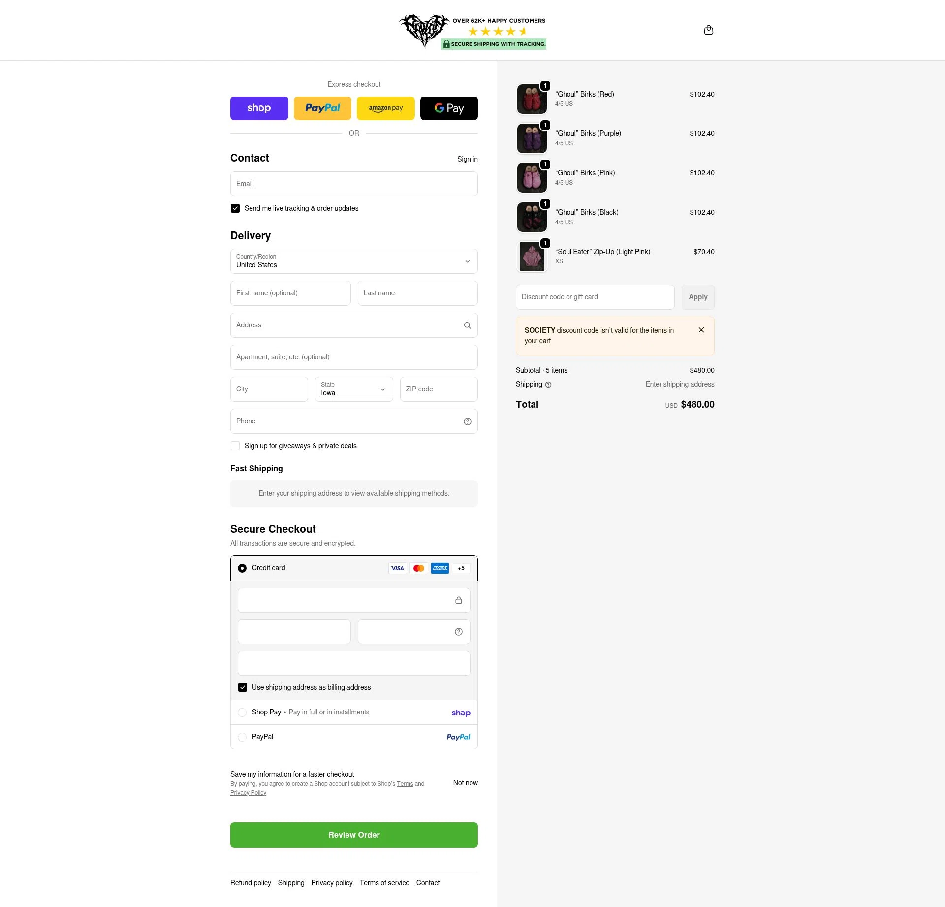 Pholoh checkout page showing Pholoh discount code box | Screenshot taken by SimplyCodes community member on Feb 14, 2026