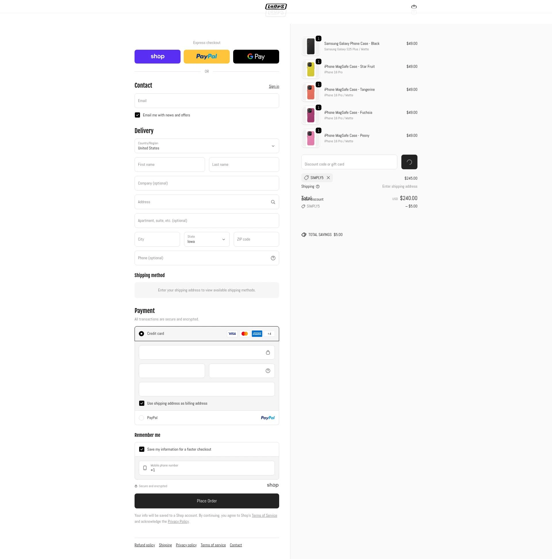 Phone Loops checkout page showing Phone Loops discount code box | Screenshot taken by SimplyCodes community member on Jan 3, 2026