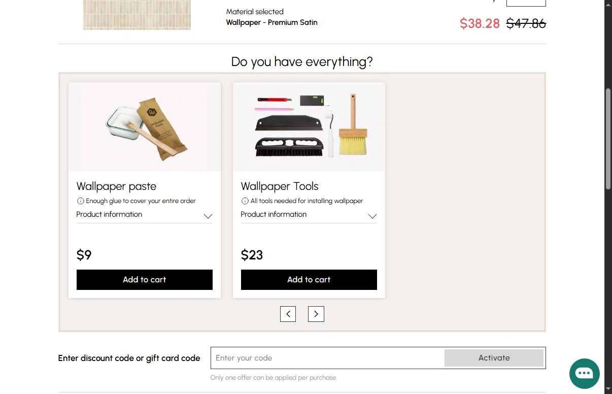 Photowall checkout page showing Photowall discount code box | Screenshot taken by SimplyCodes community member on Dec 29, 2025