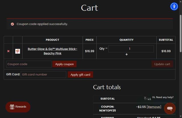 Physicians Formula checkout page showing Physicians Formula promo code box | Screenshot taken by SimplyCodes community member on Jul 9, 2025