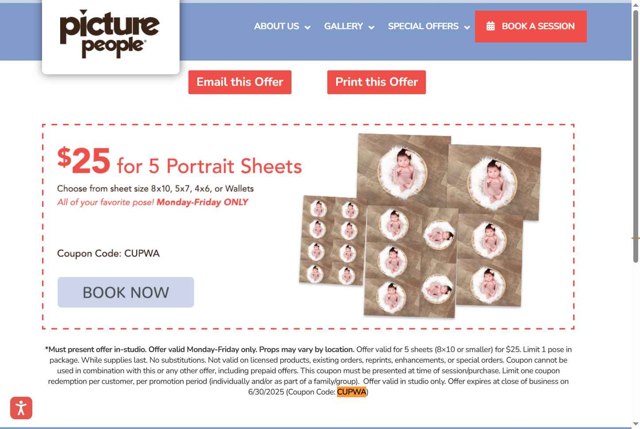 Picture People checkout page showing Picture People coupon code box | Screenshot taken by SimplyCodes community member on Jun 11, 2025