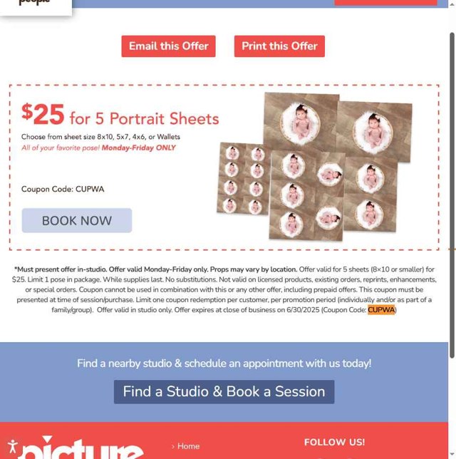 Picture People checkout page showing Picture People coupon code box | Screenshot taken by SimplyCodes community member on Jun 11, 2025