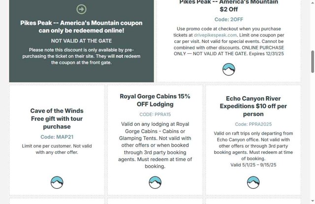 Pikes Peak checkout page showing Pikes Peak discount code box | Screenshot taken by SimplyCodes community member on Jun 30, 2025