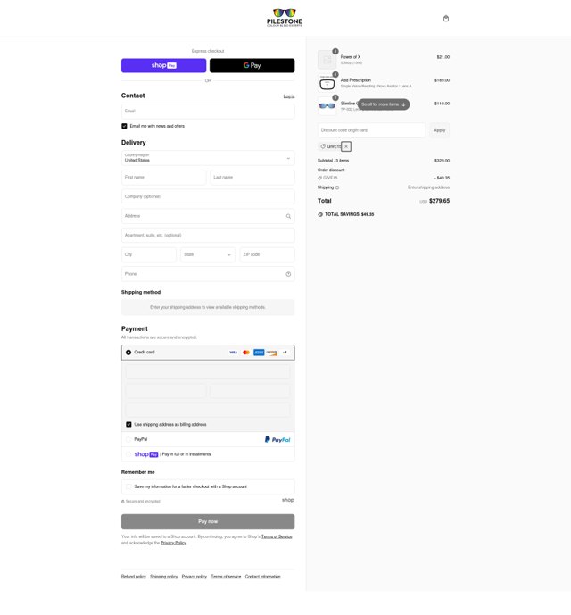 Pilestone checkout page showing Pilestone promo code box | Screenshot taken by SimplyCodes community member on Mar 10, 2025