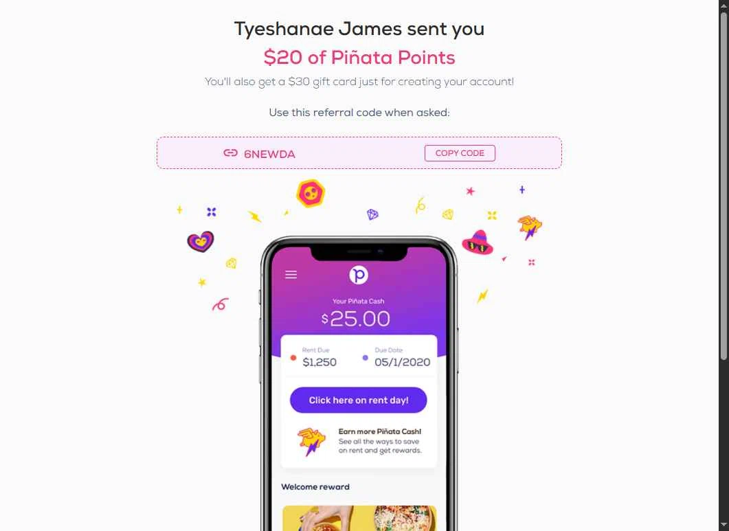 Piñata checkout page showing Piñata promo code box | Screenshot taken by SimplyCodes community member on Sep 29, 2025