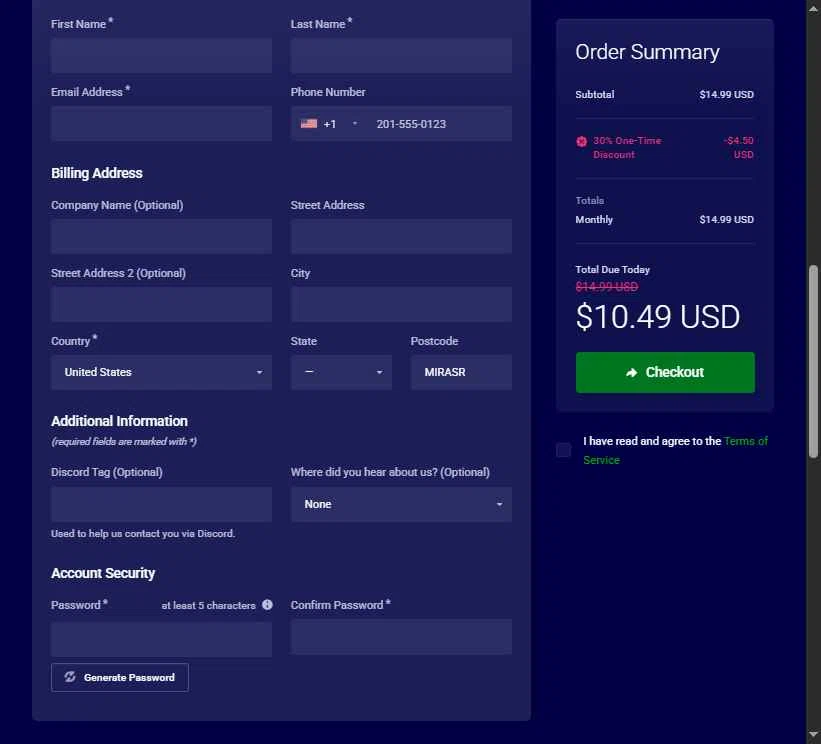 Pine Hosting checkout page showing Pine Hosting promo code box | Screenshot taken by SimplyCodes community member on Jan 20, 2026