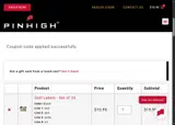 CART20 coupon verification screenshot