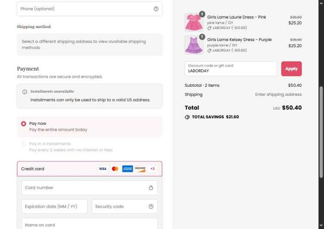Pink Chicken checkout page showing Pink Chicken promo code box | Screenshot taken by SimplyCodes community member on Aug 28, 2025