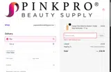 PinkPro Beauty Supply coupon verification screenshot
