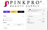 PinkPro Beauty Supply coupon verification screenshot