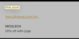 NICOLECH coupon verification screenshot