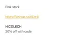 NICOLECH coupon verification screenshot