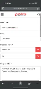 Cassandra coupon verification screenshot