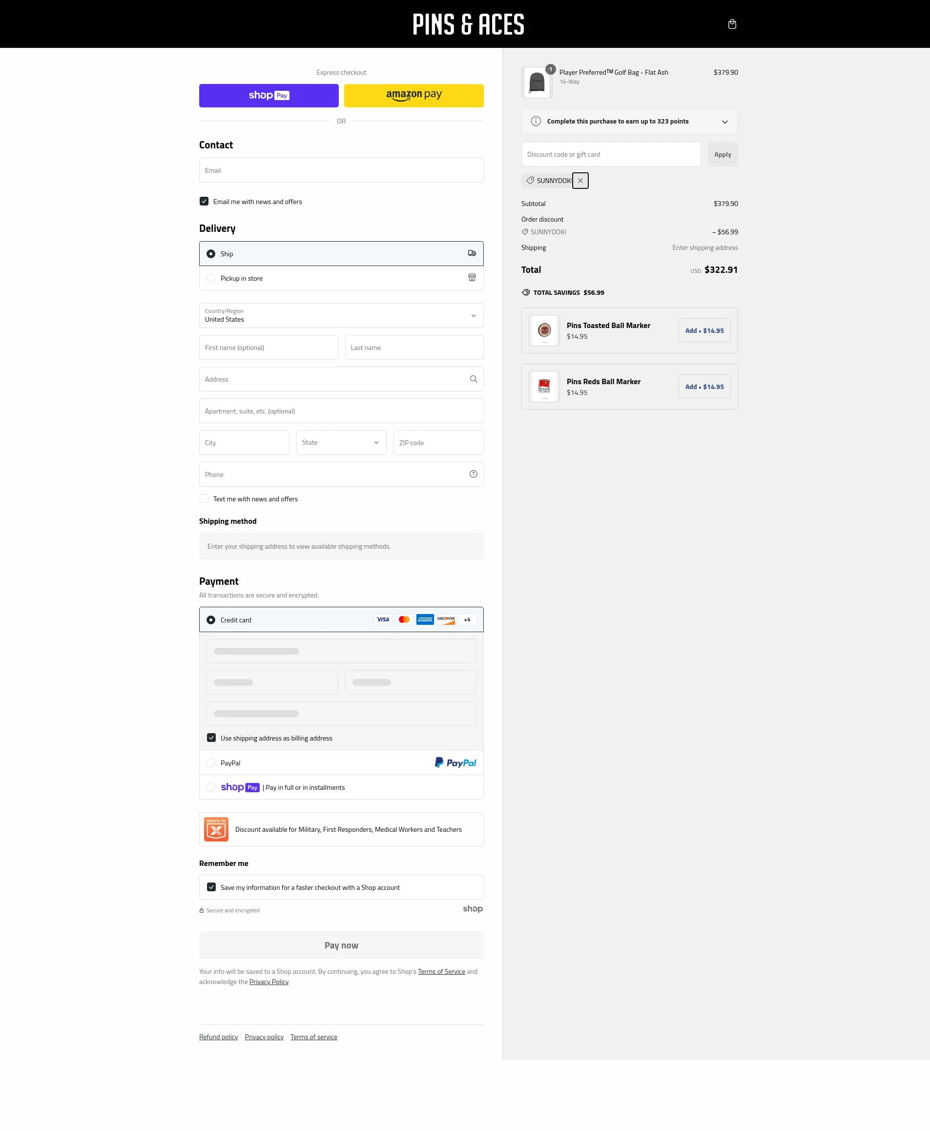 how to use Pins and Aces coupons