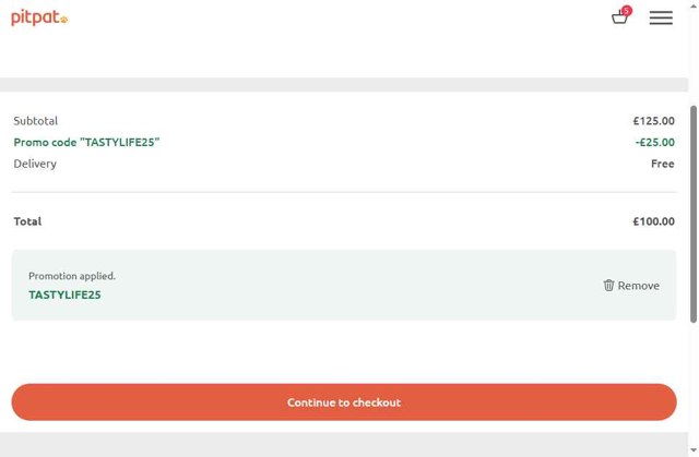 PitPat checkout page showing PitPat discount code box | Screenshot taken by SimplyCodes community member on Sep 6, 2025