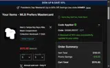 Pittsburgh Pirates coupon verification screenshot
