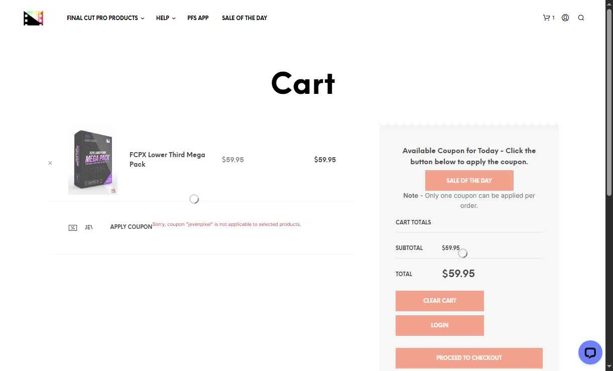 Pixel Film Studios checkout page showing Pixel Film Studios discount code box | Screenshot taken by SimplyCodes community member on Jan 10, 2026