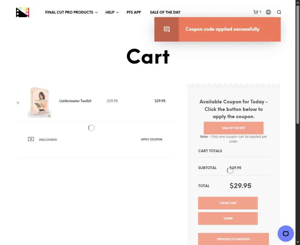 Pixel Film Studios checkout page showing Pixel Film Studios discount code box | Screenshot taken by SimplyCodes community member on Feb 7, 2026