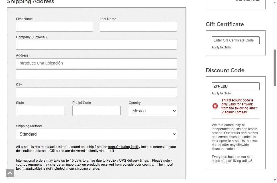 Pixels checkout page showing Pixels discount code box | Screenshot taken by SimplyCodes community member on Feb 5, 2026