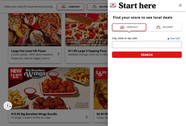 Pizza Hut checkout page showing Pizza Hut coupon code box | Screenshot taken by SimplyCodes community member on Aug 8, 2025