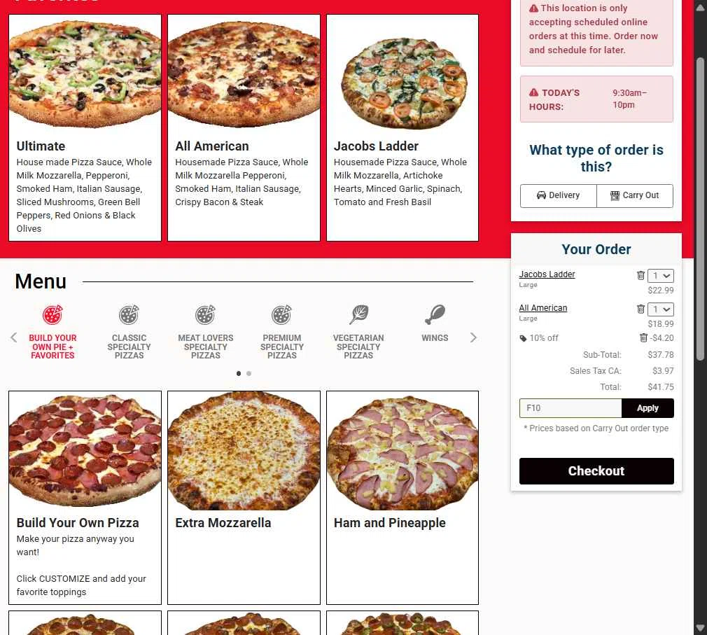 Pizza Pirates checkout page showing Pizza Pirates coupon code box | Screenshot taken by SimplyCodes community member on Dec 22, 2025
