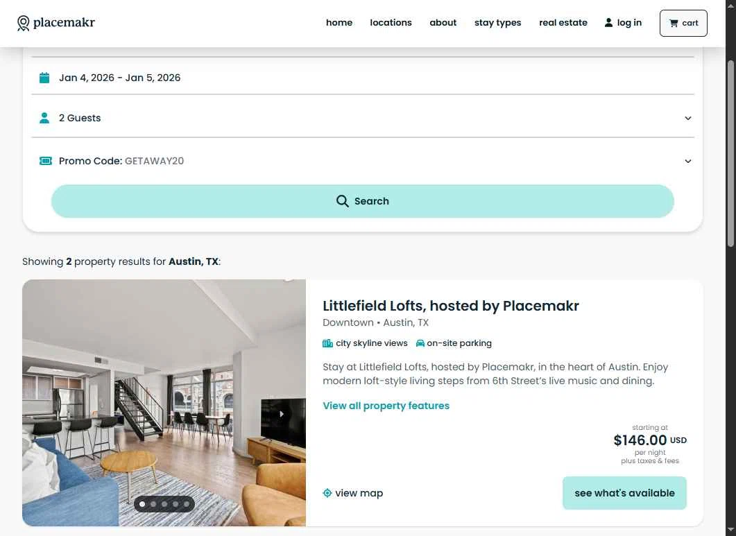 Placemakr checkout page showing Placemakr promo code box | Screenshot taken by SimplyCodes community member on Jan 3, 2026