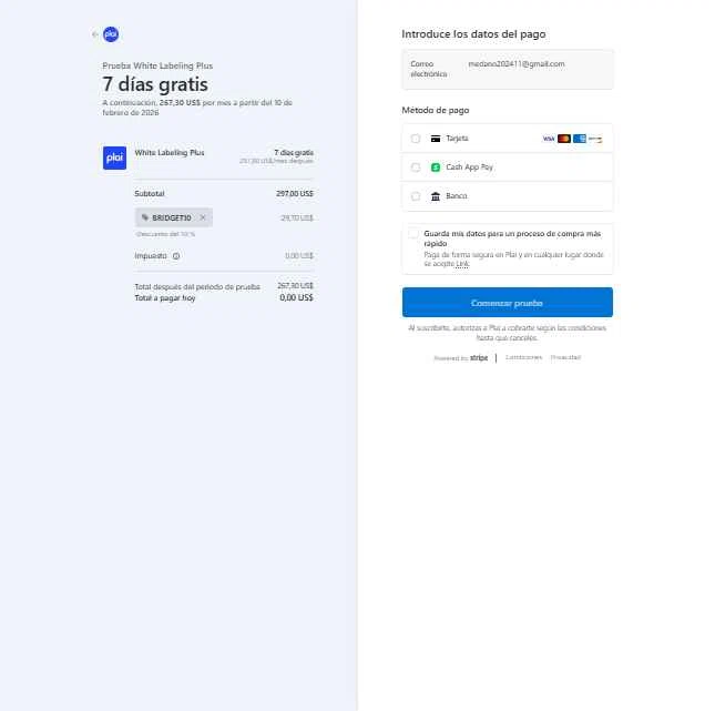Plai checkout page showing Plai promo code box | Screenshot taken by SimplyCodes community member on Feb 3, 2026