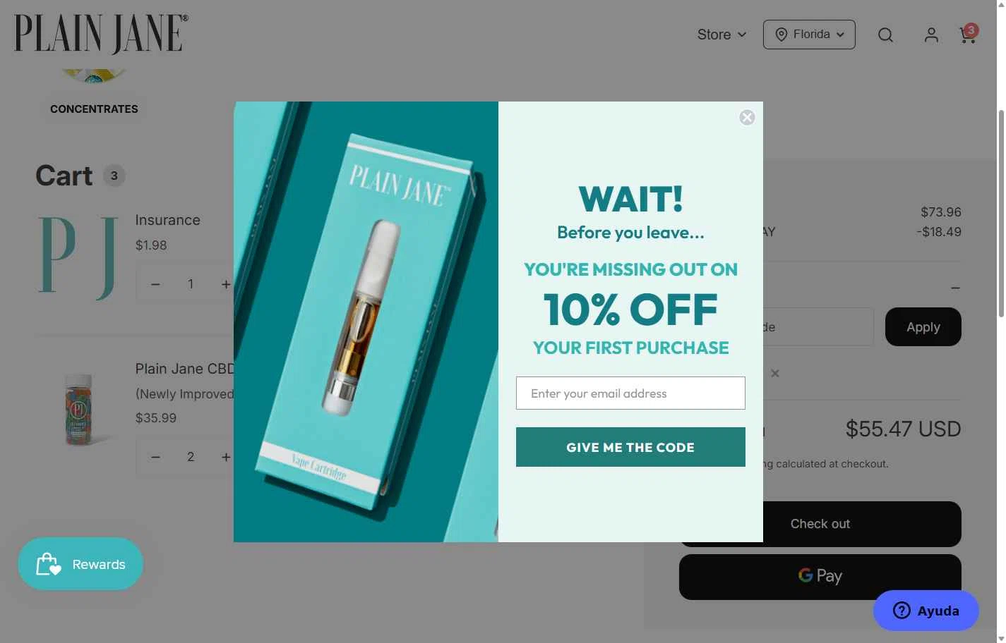 Plain Jane checkout page showing Plain Jane discount code box | Screenshot taken by SimplyCodes community member on Jan 25, 2026
