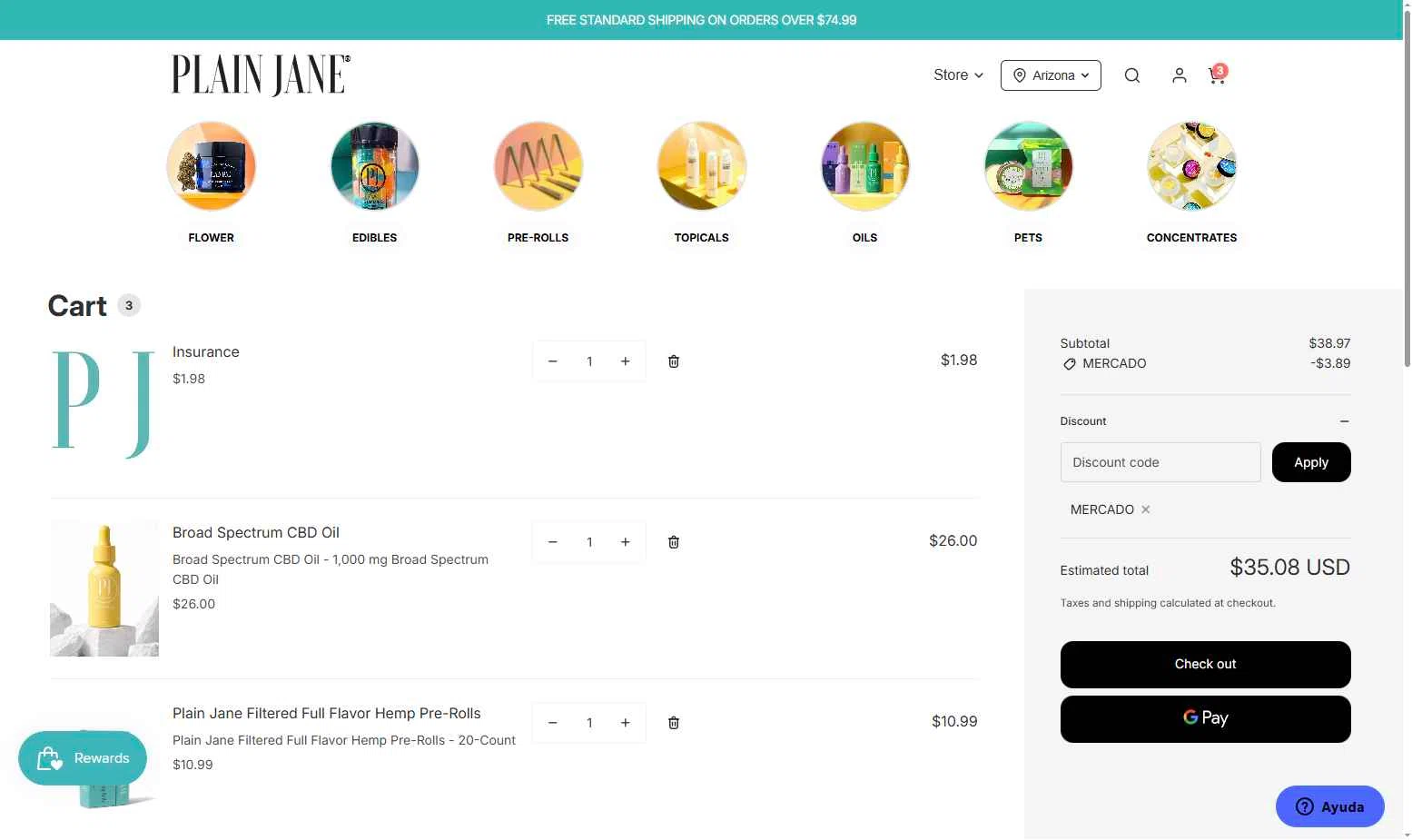 Plain Jane checkout page showing Plain Jane discount code box | Screenshot taken by SimplyCodes community member on Feb 5, 2026