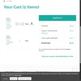 WELCOME20 coupon verification screenshot