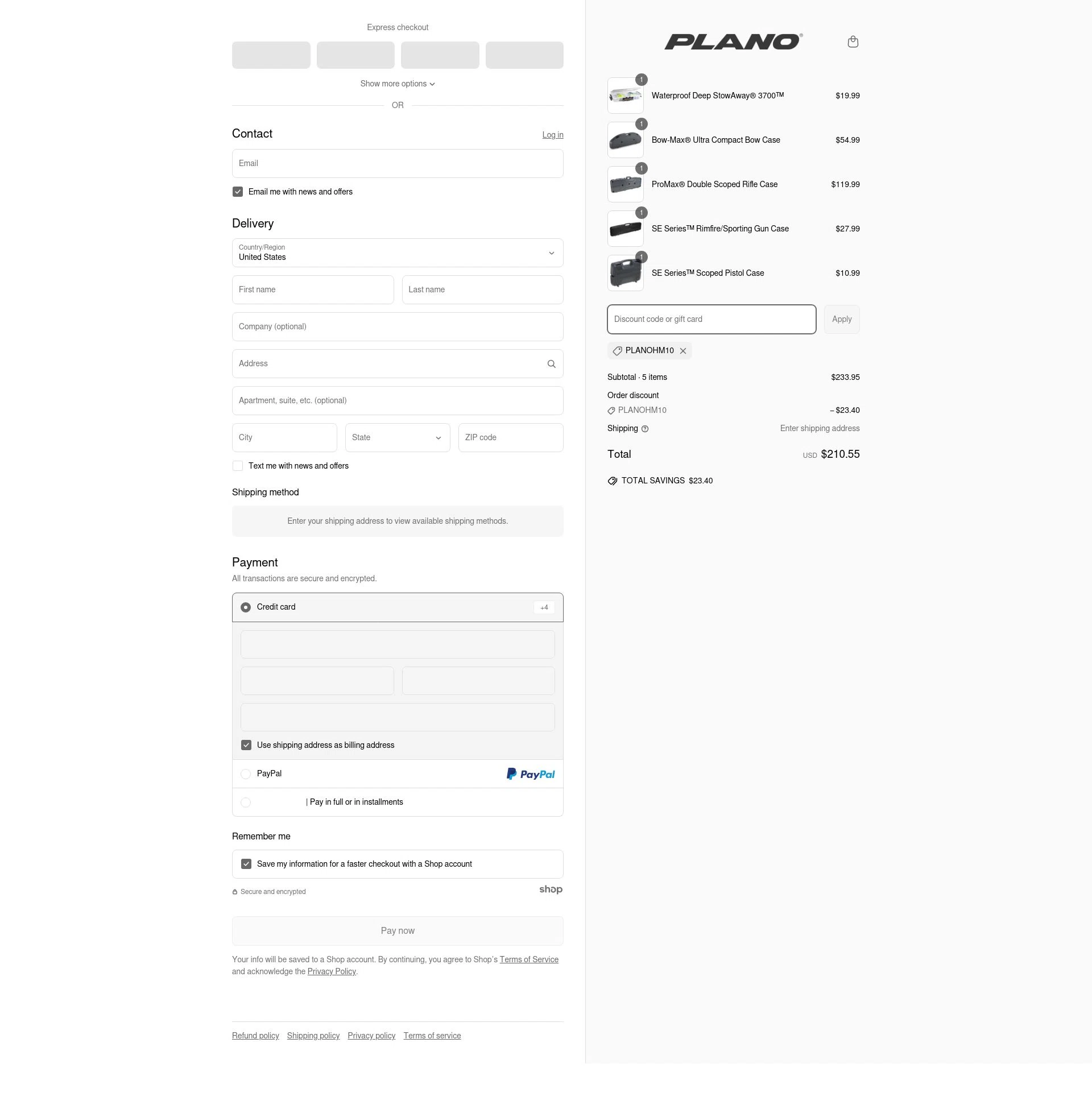 PLANO checkout page showing PLANO discount code box | Screenshot taken by SimplyCodes community member on Apr 17, 2025