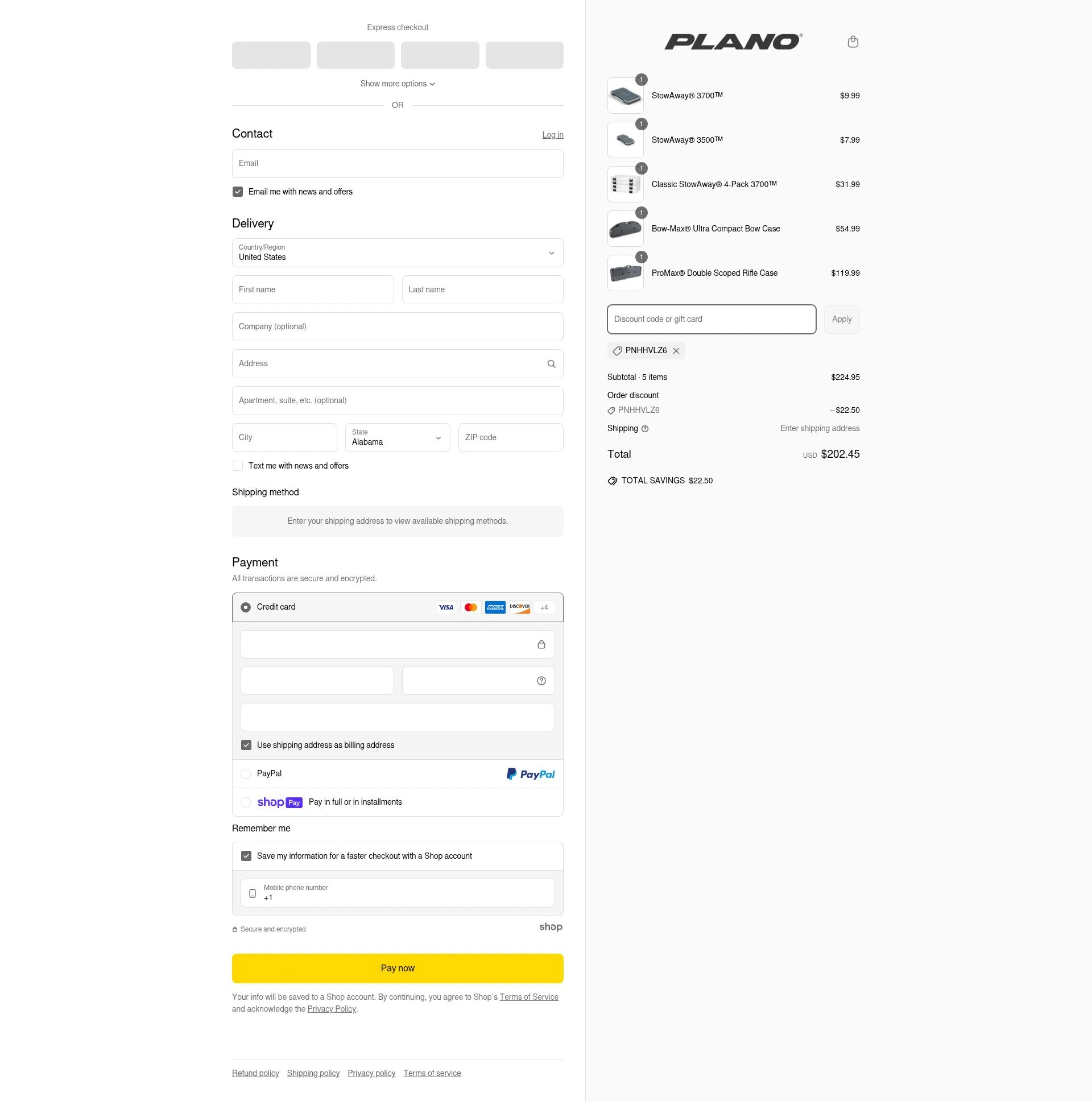PLANO checkout page showing PLANO discount code box | Screenshot taken by SimplyCodes community member on Jun 15, 2025