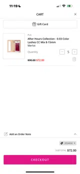 20SADIE coupon verification screenshot