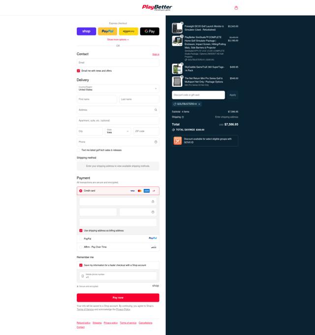 PlayBetter.com checkout page showing PlayBetter.com discount code box | Screenshot taken by SimplyCodes community member on Sep 14, 2025