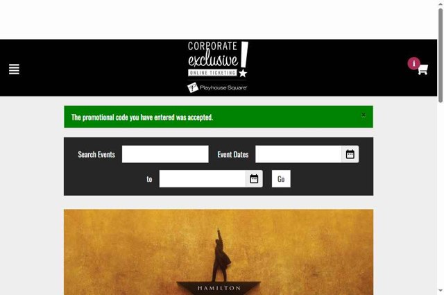 Playhouse Square checkout page showing Playhouse Square promo code box | Screenshot taken by SimplyCodes community member on May 5, 2025