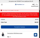 Playstation coupon verification screenshot